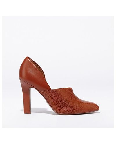 Reiss Amelie Shoot Court Shoes - Brown