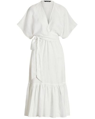 Lauren by Ralph Lauren Ligiana Short Sleeve Day Dress - White