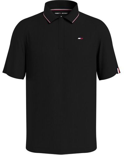 Tommy Sport Sport Train Short Sleeve Polo Shirt - Black