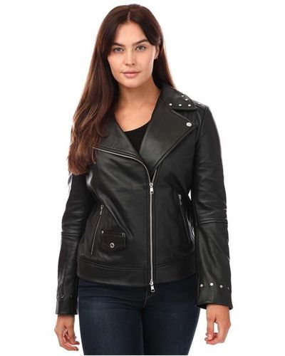 HUGO Leather Jacket - Black