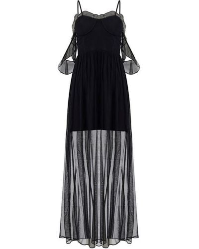 French Connection Fc Alizee Mesh Maxi Ld33 - Black