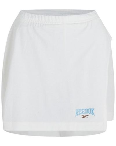 Reebok S Cl Varsity Skirt Chalk Xs - White