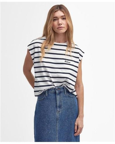 Barbour Madelyn Striped T-shirt - Blue