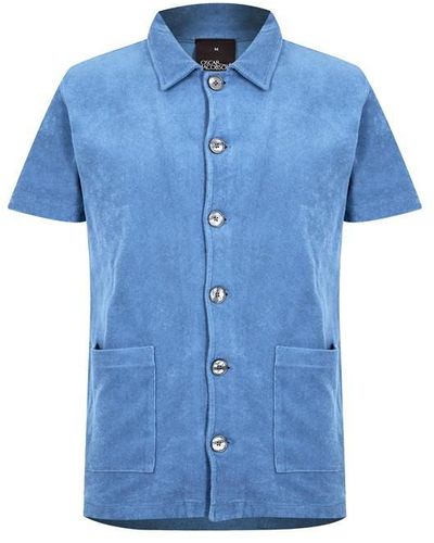Oscar Jacobson Ojm Alwin Shirt Sn33 - Blue