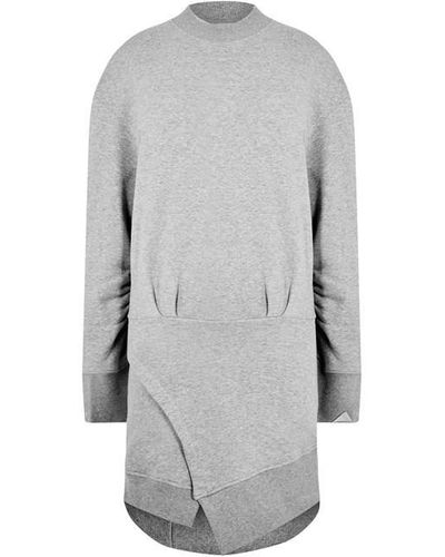 The Attico Sweatshirt Mini Dress - Grey