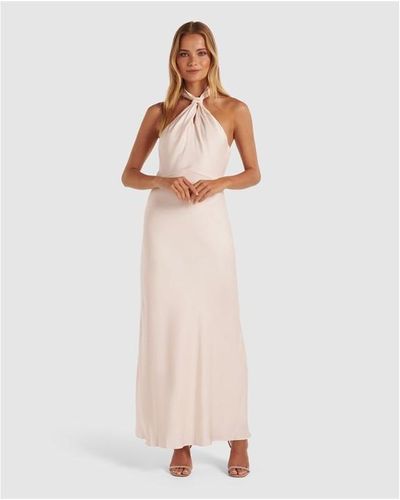 Forever New Yvette Knot Tie Neck Gown - Pink