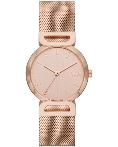 DKNY Steel Fashion Analogue Quartz Watch - Pink