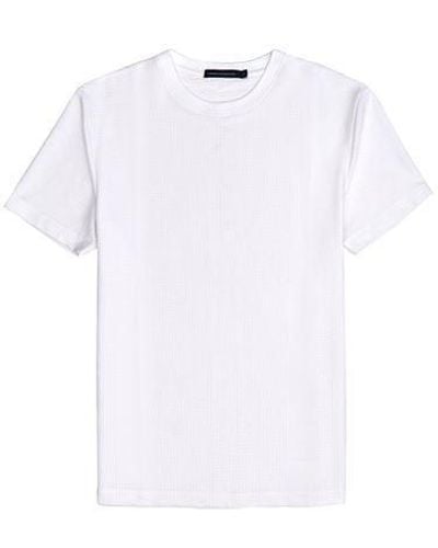 French Connection Seersucker Jersey T-shirt - White