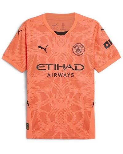 PUMA Manchester City Fc Goalkeeper Home Shirt 2024 2025 Adults - Orange