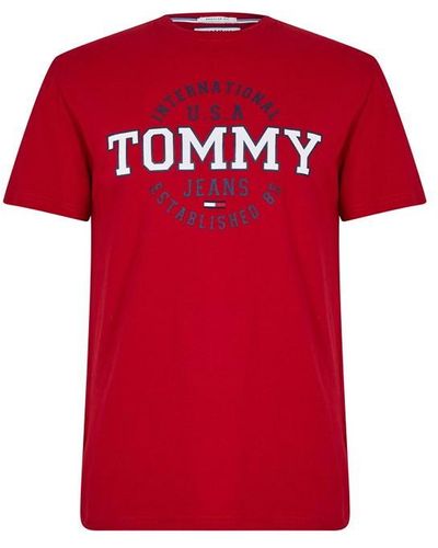 Tommy Hilfiger Ts Ss Circular Tee Xxl - Red