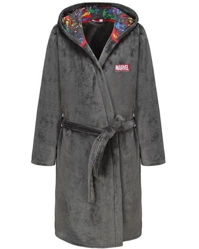 Character Fluffy Belted Robe - Grey