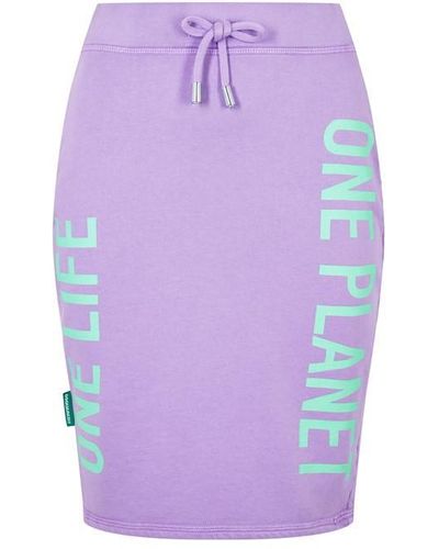 DSquared² Draw String One Life One Planet Skirt - Purple