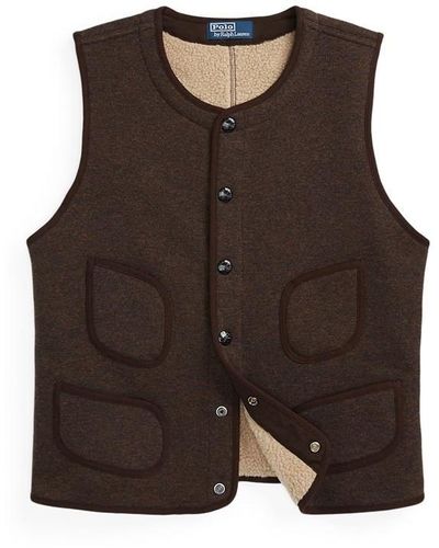 Polo Ralph Lauren Polo Wool Knit Vest Sn05 - Brown