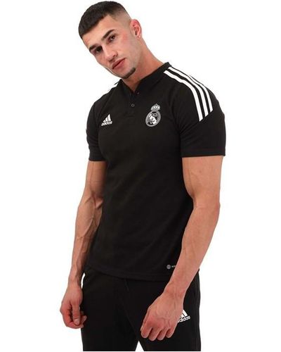 adidas Real Madrid 2022/23 Training Polo Shirt - Black
