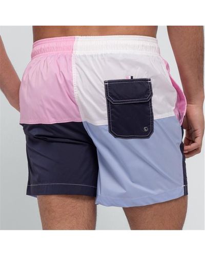 Eden Park Colour-block Swim Shorts - Blue
