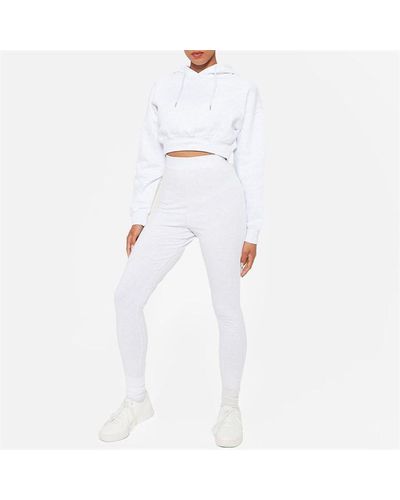 I Saw It First High Waisted Cotton leggings - White