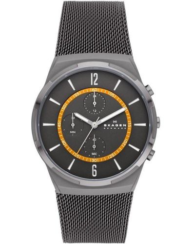 Skagen Chronograph Stainless Steel Classic Analogue Watch - Black