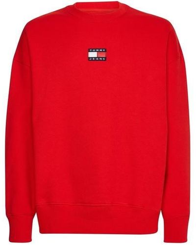 Tommy Hilfiger Badge Crew Neck Sweatshirt - Red