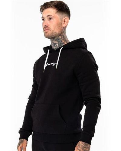 Hype Scribble Logo Pullover Hoodie - Black