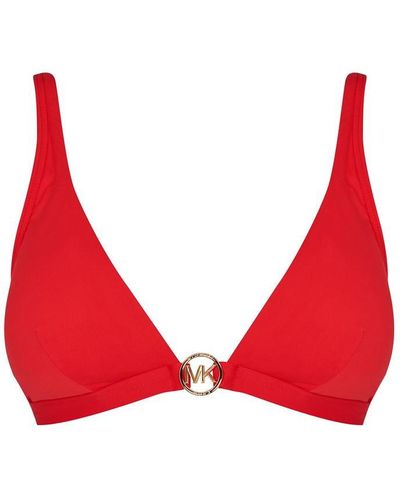 MICHAEL Michael Kors Tri Bikini Bra Top - Red