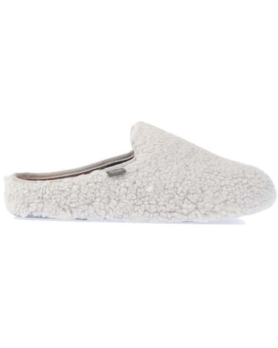 Scholl Maddy Faux Fur Mule Slippers - White