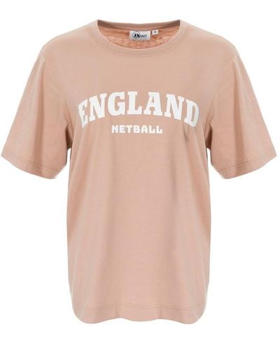 England Netball Oversize Netball T Shirt - Pink