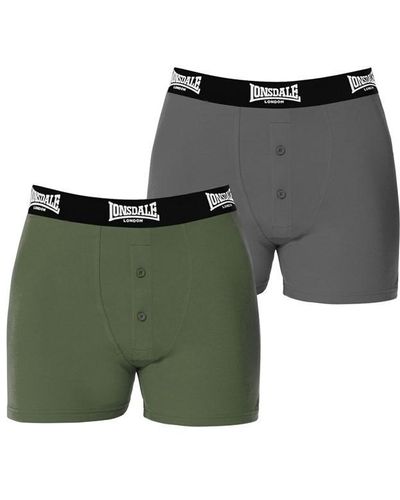 Lonsdale London 2 Pack Boxers - Green