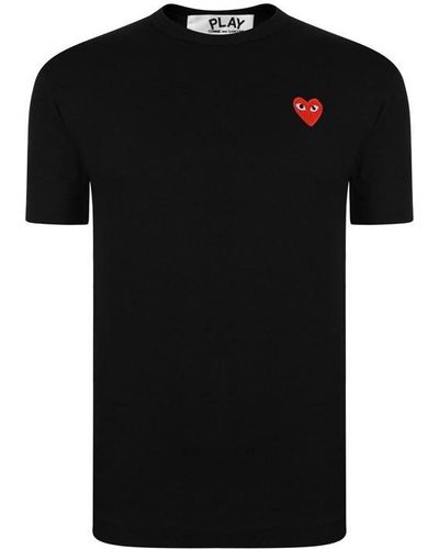 COMME DES GARÇONS PLAY Small Peeping Heart Patch T-shirt - Black