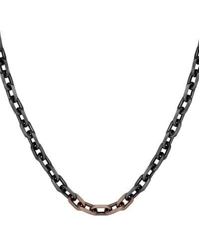 BOSS Kane Black And Copper Ip Necklace - Brown