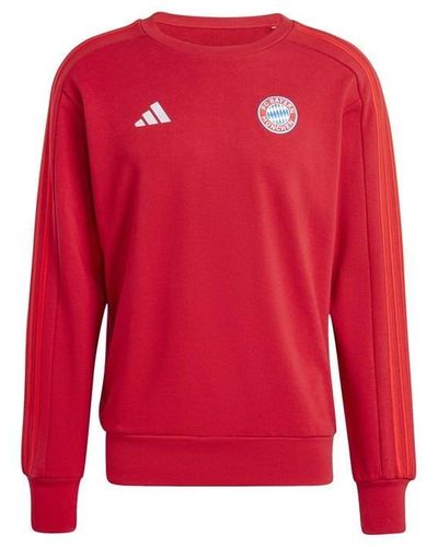 adidas Fc Bayern Munich Dna Sweatshirt 2024 2025 Adults - Red