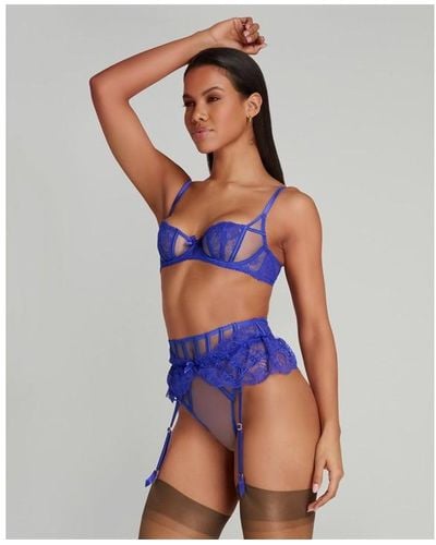 Agent Provocateur Rozlyn Suspender Thong - Blue