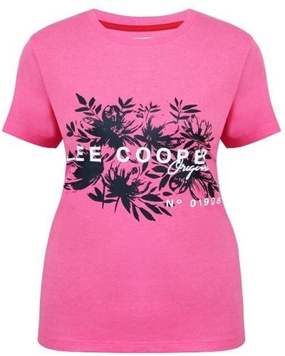 Lee Cooper Classic T Shirt Ladies - Pink