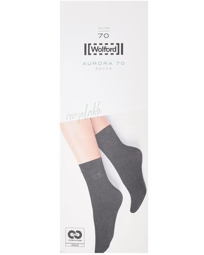 Wolford Aurora 70 Ankle Socks - Grey