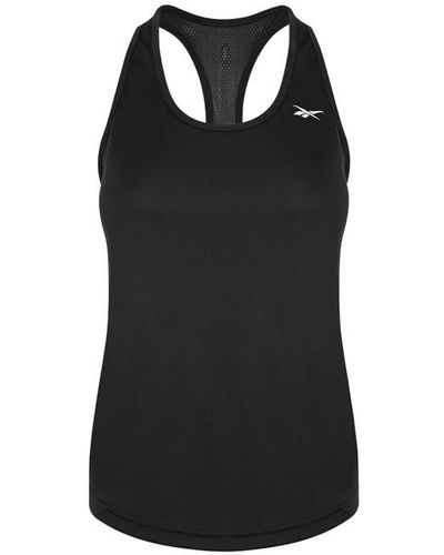 Reebok Mesh Back Tank Top Female Gym Vest - Black