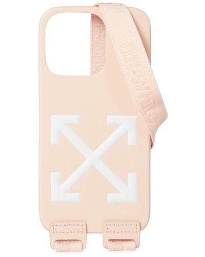 Off-White c/o Virgil Abloh Iphone 14 Pro Cover With Neck Strap - Pink