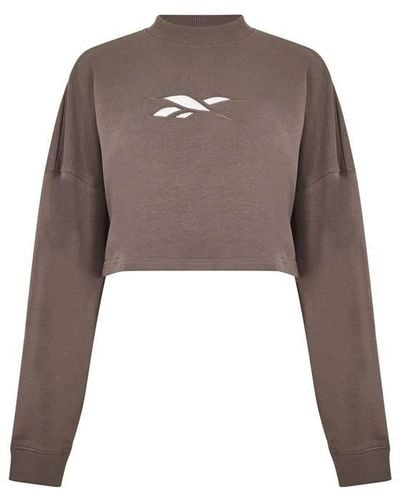 Reebok Cropped Sweatshirt - Brown