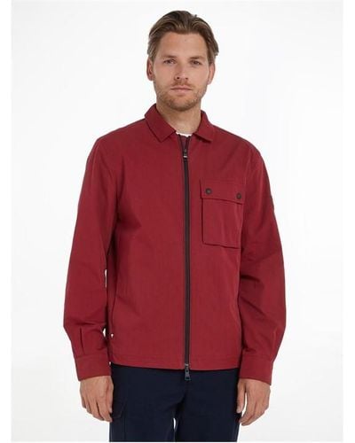 Tommy Hilfiger Tech Woven Shirt Jacket - Red