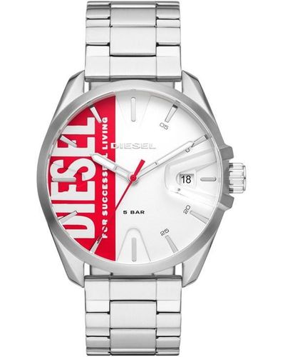 DIESEL Stainless Steel Fashion Analogue Quartz Watch - Metallic