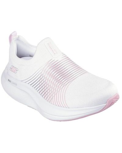 Skechers Engineered Knit Slip On W Haptic Pr Walking Shoes - White