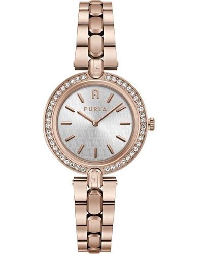 Furla Ladies Milano Rose Gold Watch Ww00002003l3 - Metallic