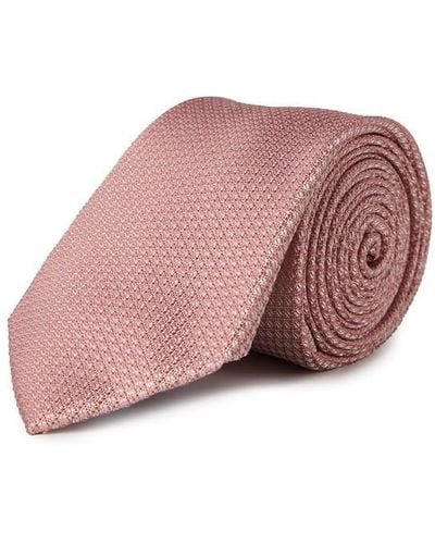 Haines and Bonner Silk Grenadine Tie - Pink