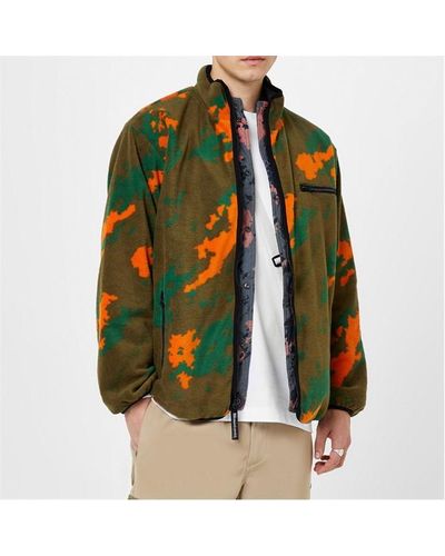 BBCICECREAM Reversible Camo Print Fleece Jacket - Green