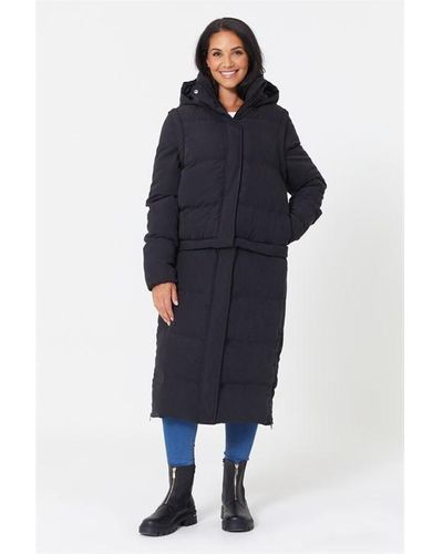 Be You Multiway 4 In 1 Padded Long Line Coat - Blue