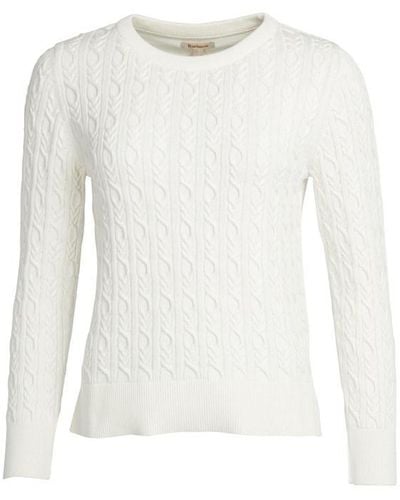 Barbour Hampton Knitted Jumper - White