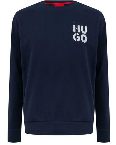 HUGO Spraylogo Sweatshirt 10262201 - Blue