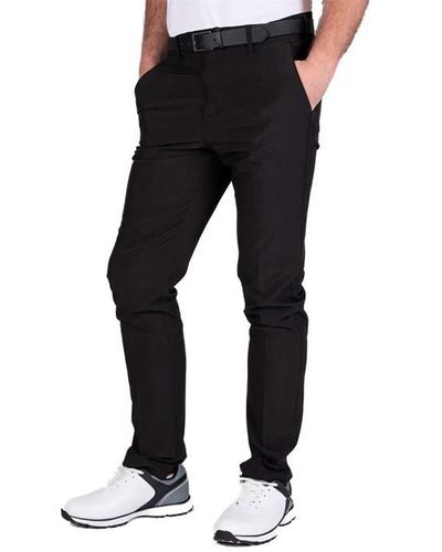 Island Green Golf Tour Stretch Tapered Trousers - Black