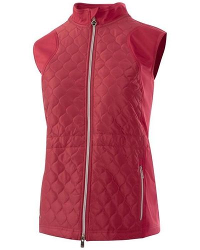 Island Green Padded Gilet - Red