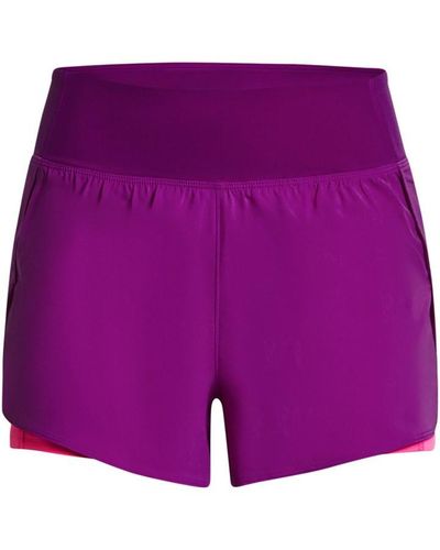 Under Armour Woven 2-in-1 Short - Purple