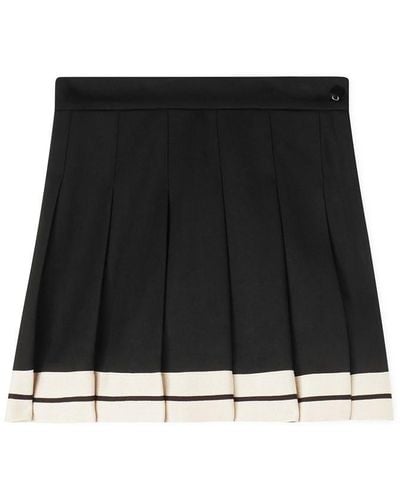 Palm Angels Track Pleated Skirt - Black