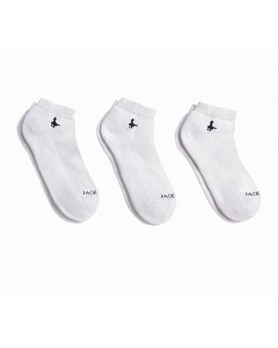 Jack Wills Foxen Multipack Trainer Socks 3 Pack - White